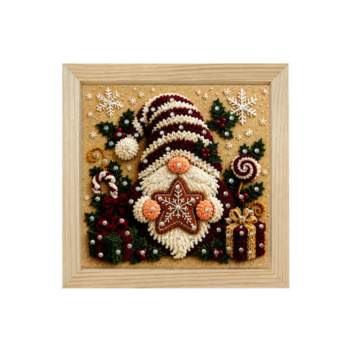 Tableau 3D lutin de Noël, terminé
